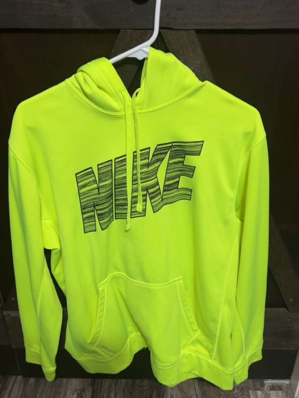 Nike Men’s Therma-Fit Neon Yellow Pullover Hoodie sweater